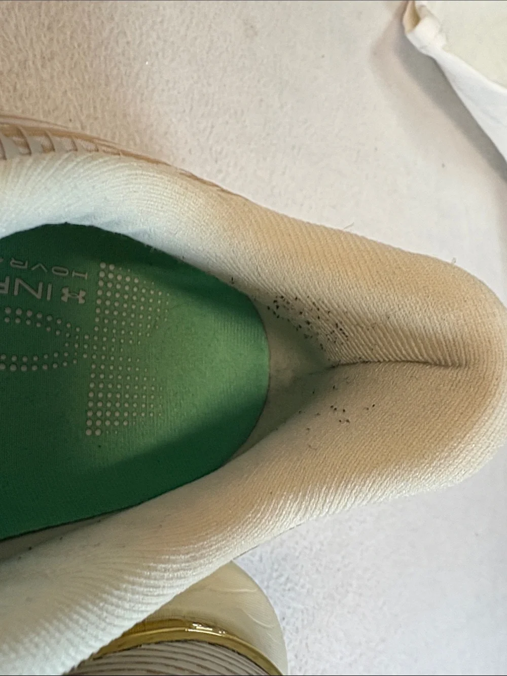 Under Armour White & Green Performance Running Sneakers